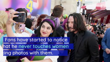 Keanu Reeves Is Being Praised for How He Takes Photos With Women