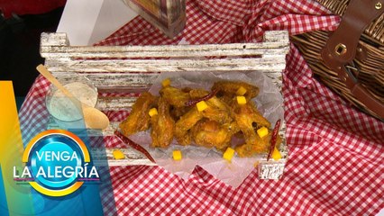 ¡Ricas alitas de mango y chile de árbol con aderezo cremoso de asador! | Venga La Alegría