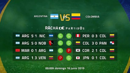 Previa partido entre Argentina y Colombia Jornada 1 Copa América