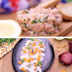 Tartare de saumon VS ceviche de cabillaud