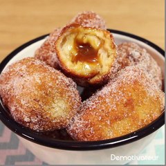 Bananes frites fourrées au caramel