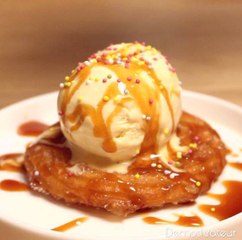 Churros recouverts de glace vanille