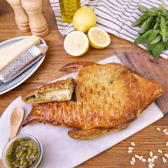 Saumon feuilleté au pesto