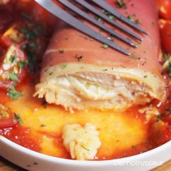 Poulet farci au fromage