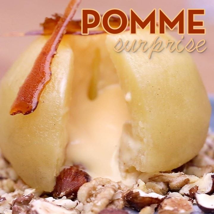Pomme surprise au caramel