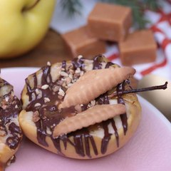 Pommes fourrées au caramel