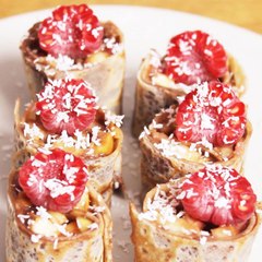 Mini crêpes fourrées façon makis