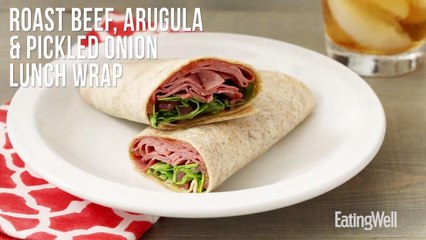 How to Make an Easy Lunch Wrap with Roast Beef, Arugula, and Pickled Onion