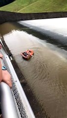 Tubing Down the Spillway