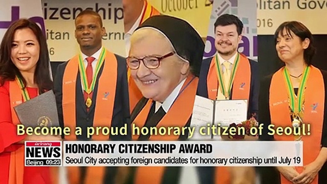 Seoul City accepting foreign candidates for honorary citizenship until July 19
