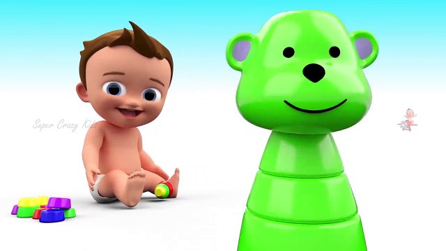 Learn Colors for Children with Baby Hen Eggs Wooden Toy Train 3D Kids Toddlers Learning Educational