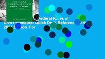 About For Books  Federal Rules of Civil Procedure: Quick Desk Reference Series; 2014 Edition  For