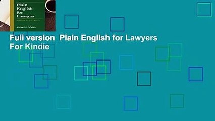 Full version  Plain English for Lawyers  For Kindle