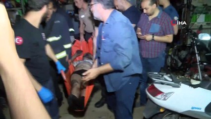 Hırsızın iş kazası...Soymaya geldi demir parmaklıkta asılı kaldı