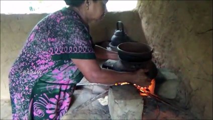 Village Aliments  cuisson, la Gourde de Lait de Riz dans mon Village par ma Maman