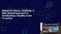 About For Books  Auditing: A Risk Based-Approach to Conducting a Quality Audit Complete