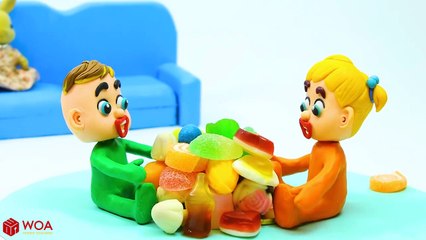 Funny Play Doh Stop Motion Godzilla STRONG SUPERHERO LIFT A CAR  Play Doh Cartoons For Kids