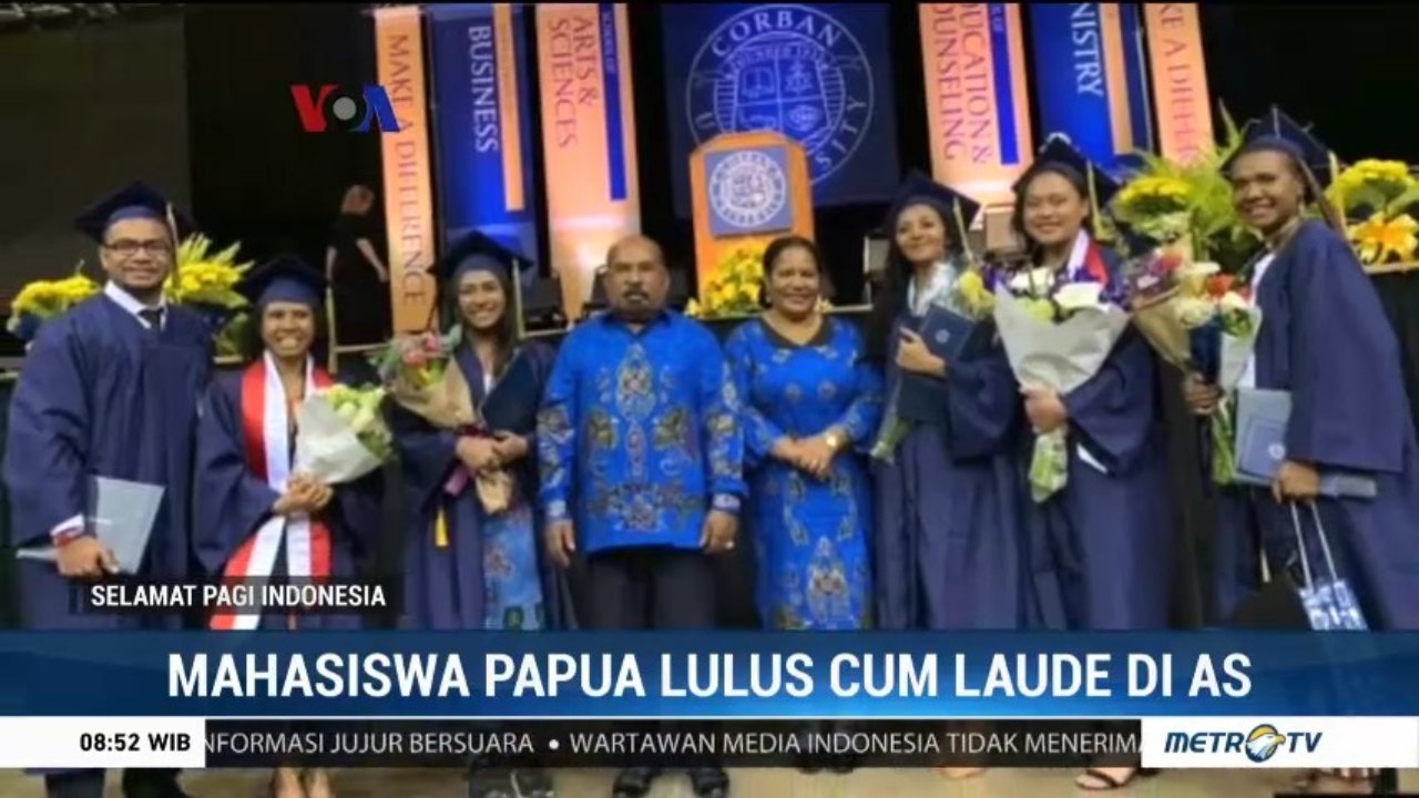 Mahasiswa Asal Papua Lulus Cum Laude di AS