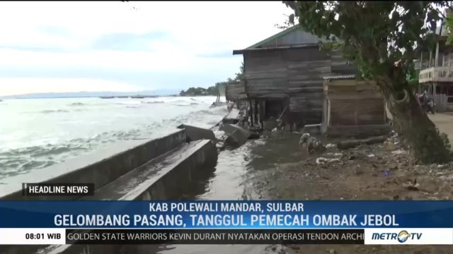 Gelombang Pasang Rusak Permukiman Warga di Polewali Mandar
