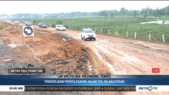 Tol Kayu Agung-Palembang Kembali Ditutup Sore Ini