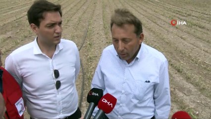 Sağanak ve dolu yağışından hasar gören 120 bin dönüm havadan görüntülendi