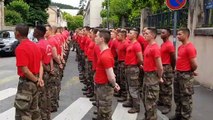 Le 1er régiment des Tirailleurs d'Epinal vient chercher le Caïd en footing au petit matin