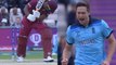 World Cup 2019 ENG vs WI: Chris Woakes castles Evin Lewis in overcast Southampton | वनइंडिया हिंदी