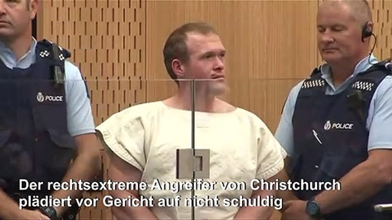 Angreifer von Christchurch plädiert vor Gericht auf nicht schuldig
