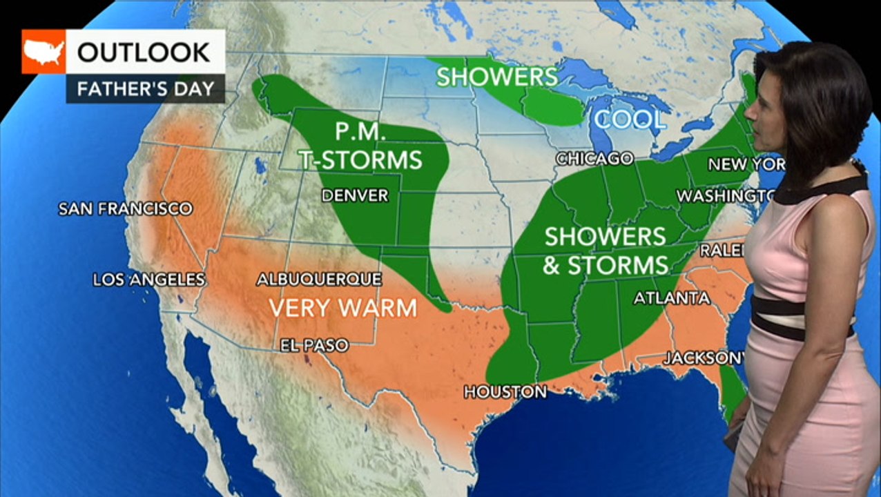 Where will the best weather be on Father's Day?