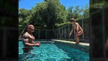 The Rock posta una foto con la figlia, in piscina, e, su Instagram, nasce la polemica