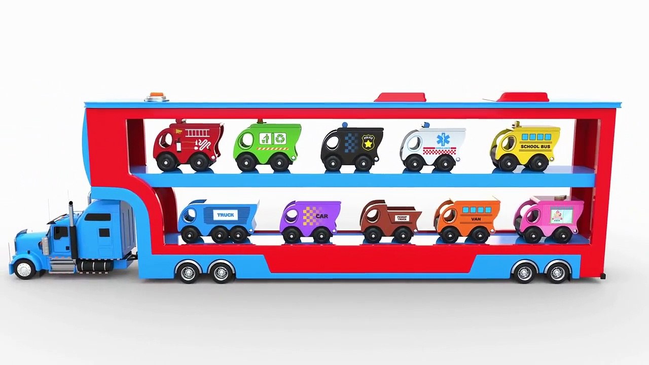 Fun Street Vehicles Parking with Toy Transporter Truck - Toy Cars for Kids