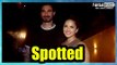 Sunny Leone walks out of the gym with her husband Daniel Weber
