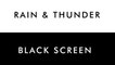 RAIN, THUNDER & WATERDROPS | 10 HOURS - Water Sound for SPA, Sleep, Study, Yoga, Meditation, Nature Sound - Black Screen - 4K