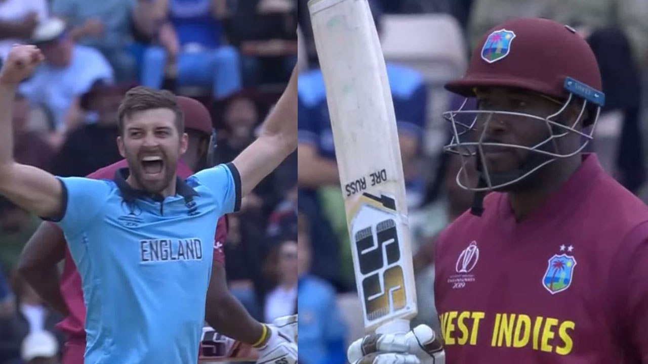 World Cup 2019 ENG vs WI: Andre Russell departs for 21, Mark Wood strikes | वनइंडिया हिंदी