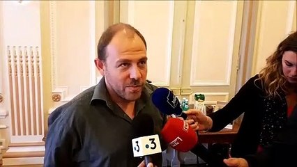 Belfort :  Philippe Petitcolin , représentant de l'intersyndicale s'exprime après la rencontre avec Nicolas Sarkozy