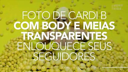 Foto de Cardi B com body e meias transparentes enlouquece seus seguidores