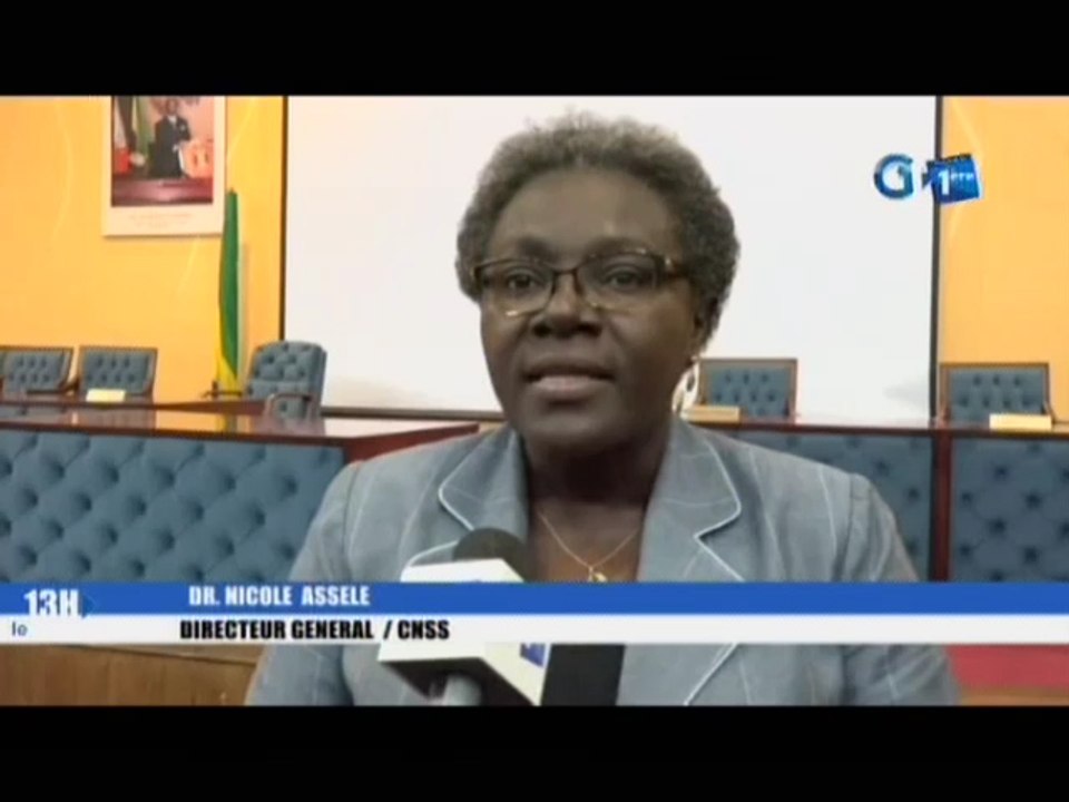 RTG/Dr Nicole ASSELE, Directrice de la Caisse Nationale de Sécurité Social (CNSS) face aux membres du Conseil Economique Social et Environnemental.