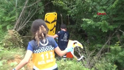 Otomobil ormana uçtu 1 ölü, 5 yaralı