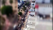 Imagens feitas do alto de prédio dão dimensão do tamanho do protesto em Cascavel