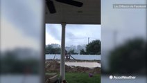 Watch as this person captures tornado swirling in front of them