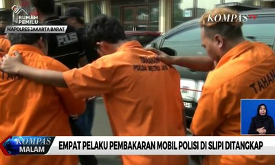 4 Pelaku Pembakaran Mobil Polisi di Slipi Ditangkap