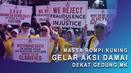 Massa Rompi Kuning Gelar Aksi Damai Dekat Gedung MK