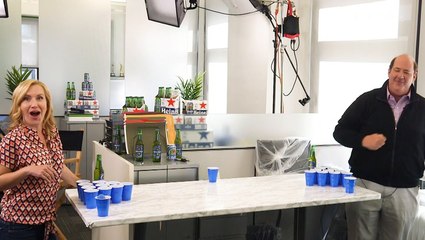 How to play beer pong with Angela and Kevin from 'The Office'