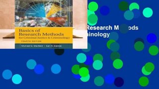 [MOST WISHED]  Basics of Research Methods for Criminal Justice and Criminology