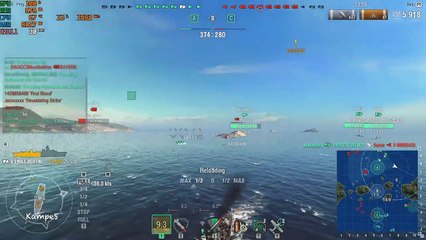 World Of Warship Gameplay #31 Emile Bertin Cruiser Warship With System Statistics