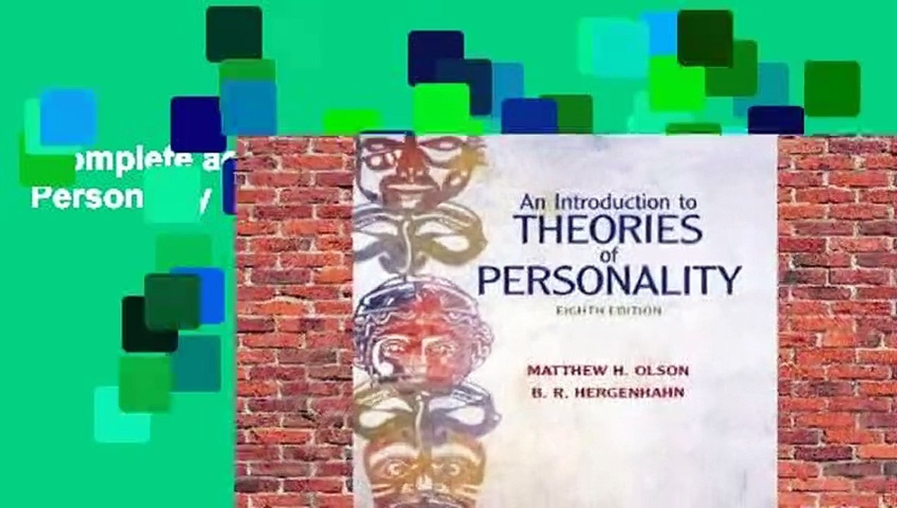 Complete acces  Theories of Personality by B.R. Hergenhahn