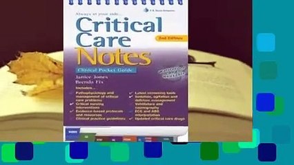 Best product  Critical Care Notes: Clinical Pocket Guide - Janice  Jones