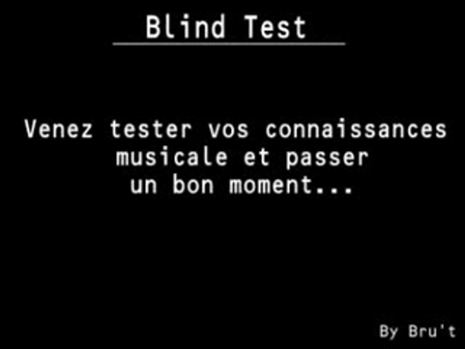 Blind Test année 80