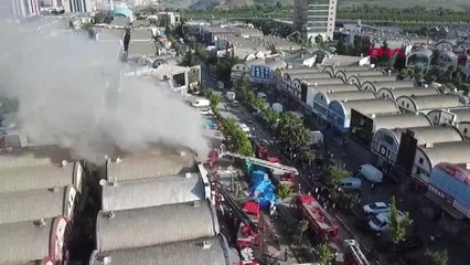 İSTOÇ'TA İŞ YERİ YANGINI