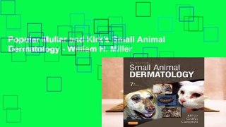 Popular Muller and Kirk's Small Animal Dermatology - William H. Miller